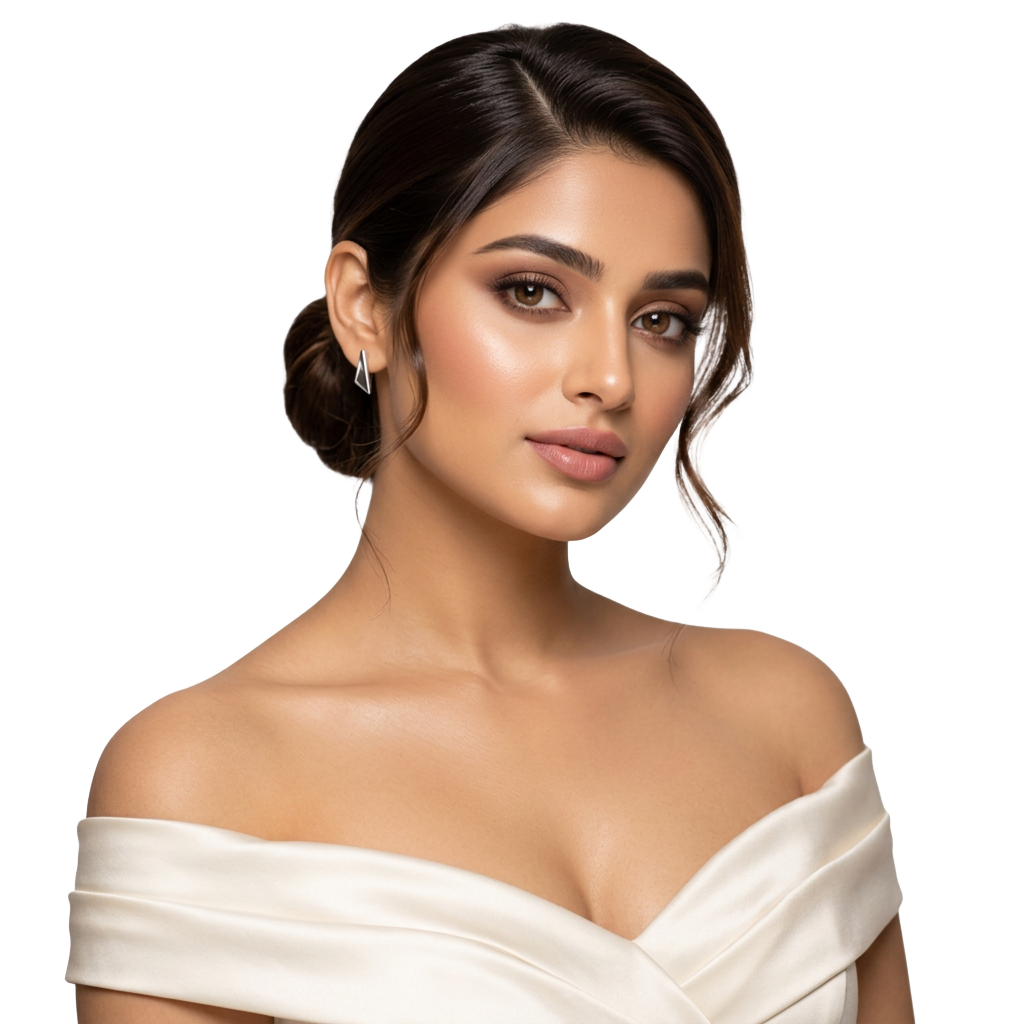 Modern Western bridal and party makeup